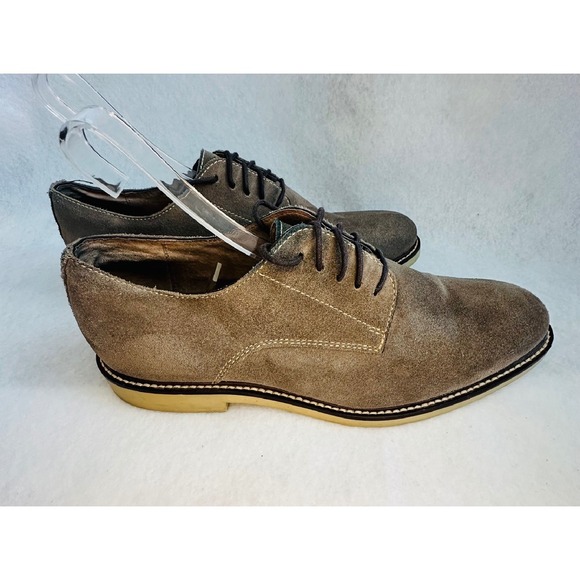 Banana Republic‎ Suede Leather Oxfords Dress Shoes Casual Gray Size 10 - Picture 1 of 7